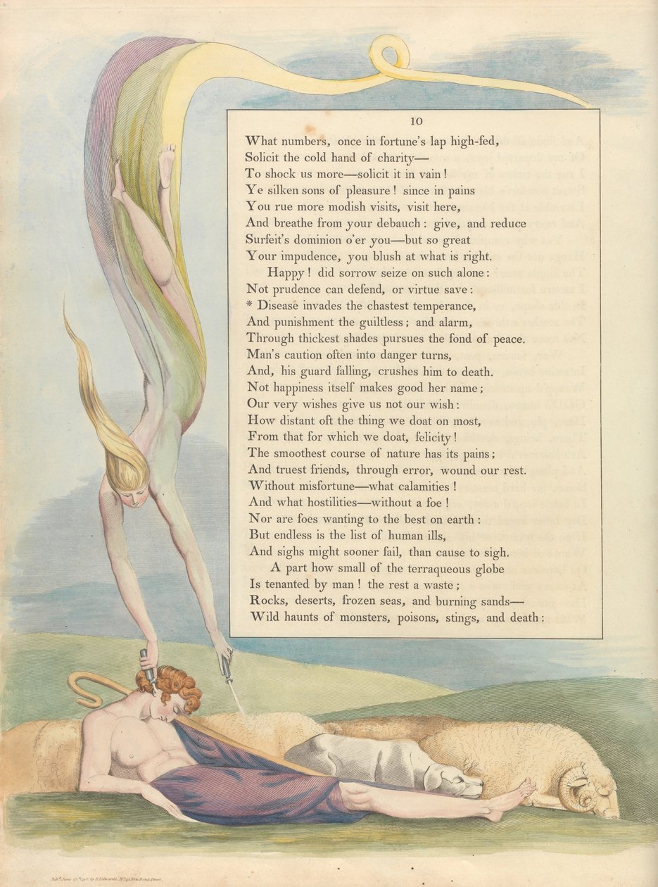 Myšlenky na noc mladých, strana 10, od William Blake