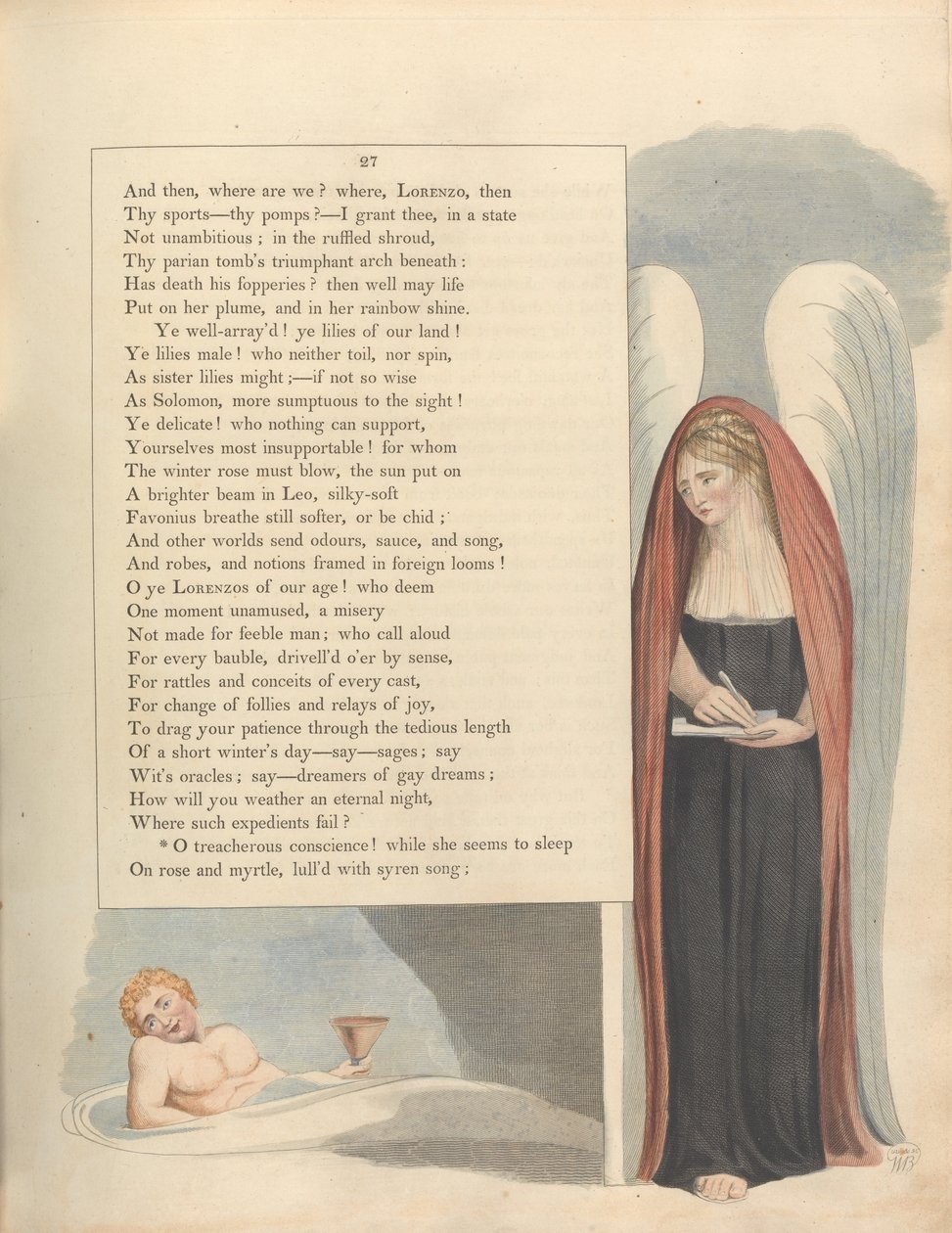 Myšlenky Mladé noci, Strana 27, Zrádného svědomí! od William Blake