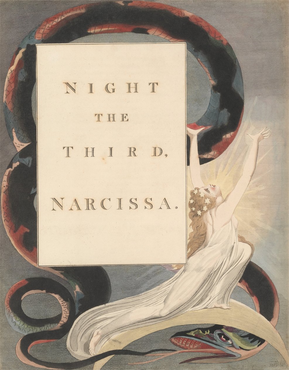 Myšlenky na noc mladých, Strana 43, Noc třetí, Narcissa. od William Blake