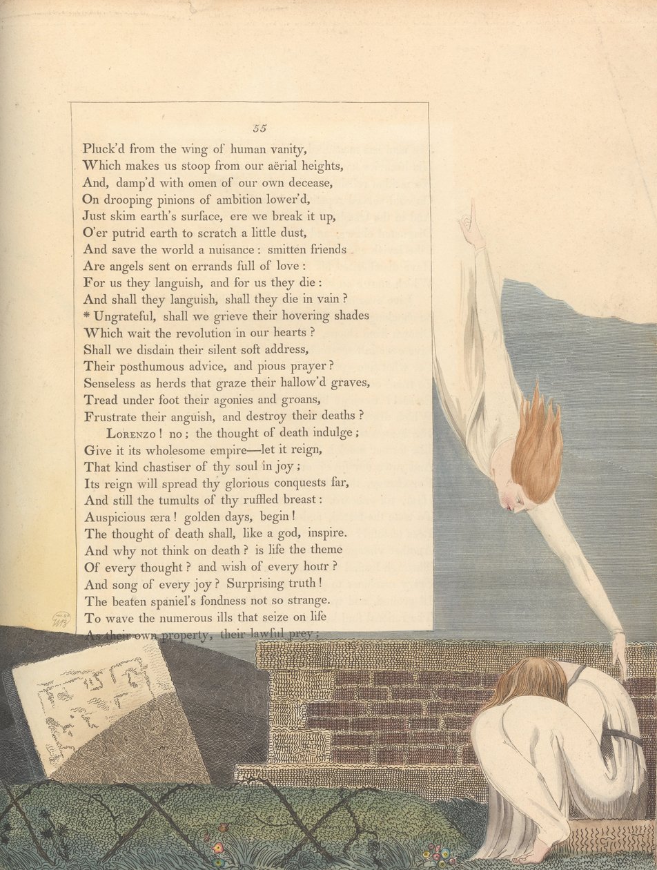 Myšlenky na noc mladých, strana 55, od William Blake