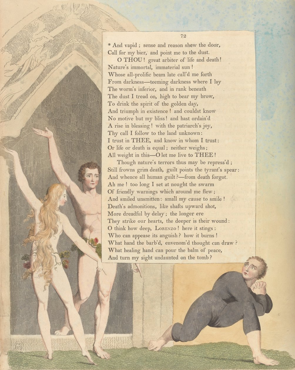 Youngs Night Myšlenky, Strana 72, A Vapid; rozum a rozum ukazují na dveře od William Blake