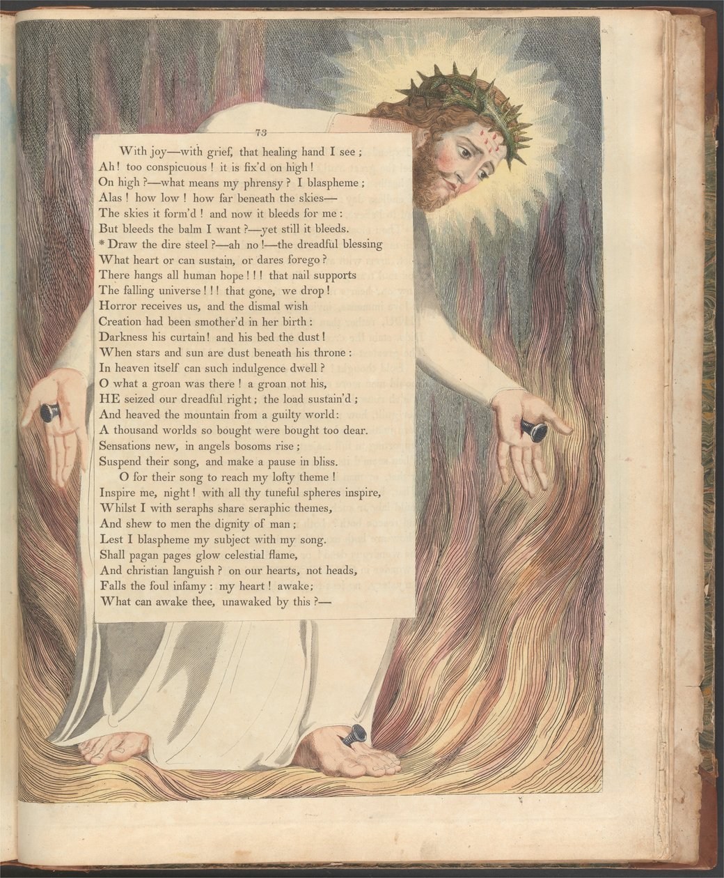 Myšlenky na noc mladých, strana 73, Nakreslete strašnou ocel - ach ne! od William Blake