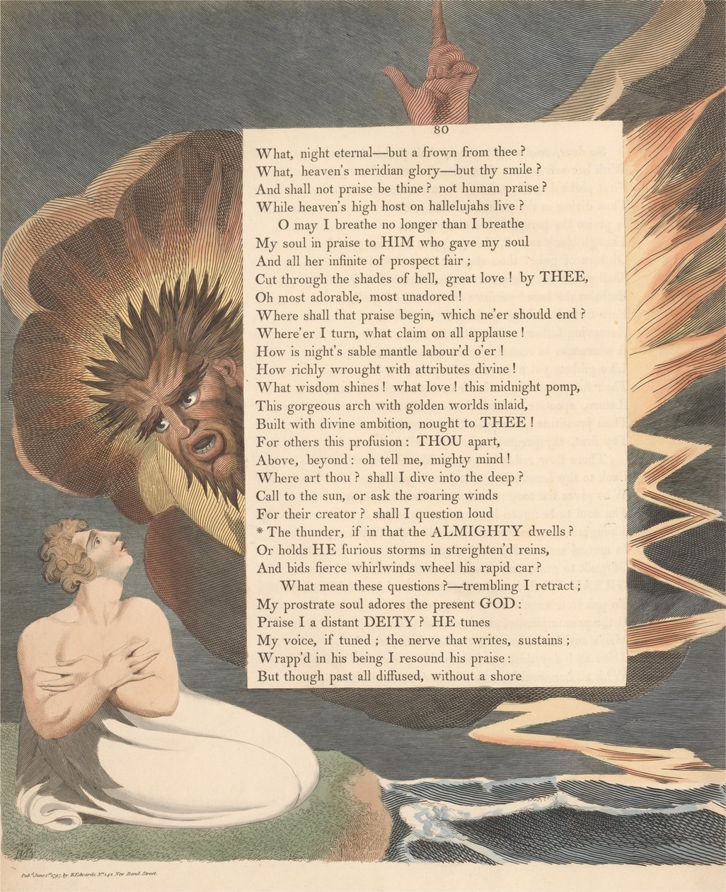 Myšlenky na noc mladých, strana 80, Hrom, když v tom přebývá Všemohoucí od William Blake