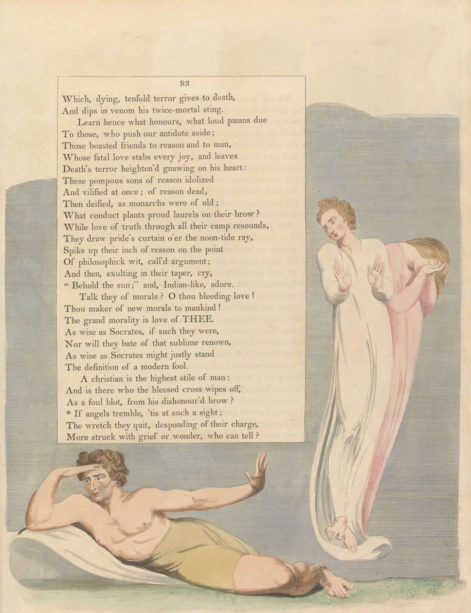 Young Night Night Thoughts, Strana 93, Pokud se třesou andělé, je to při takovém pohledu od William Blake
