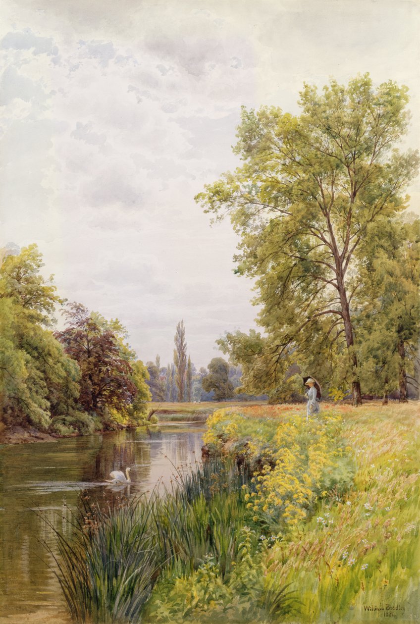 Temže v Purley, 1884 od William Bradley