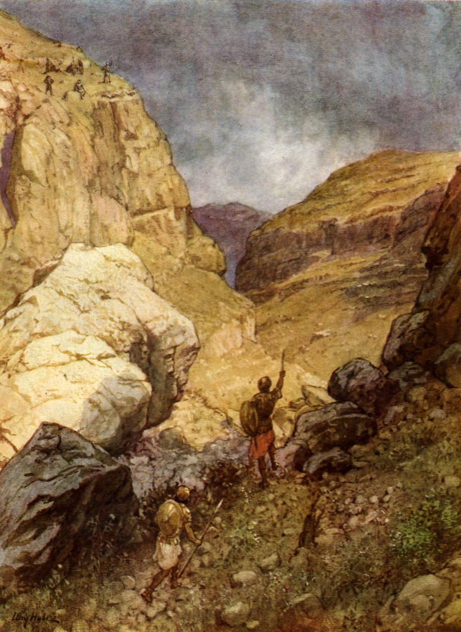 Jonatan a Pelištejci - Bible od William Brassey Hole