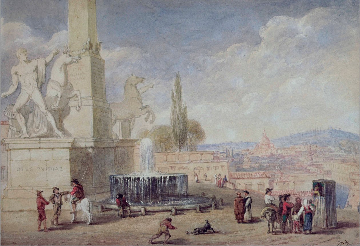 Monte Cavallo, Řím od William Brockedon