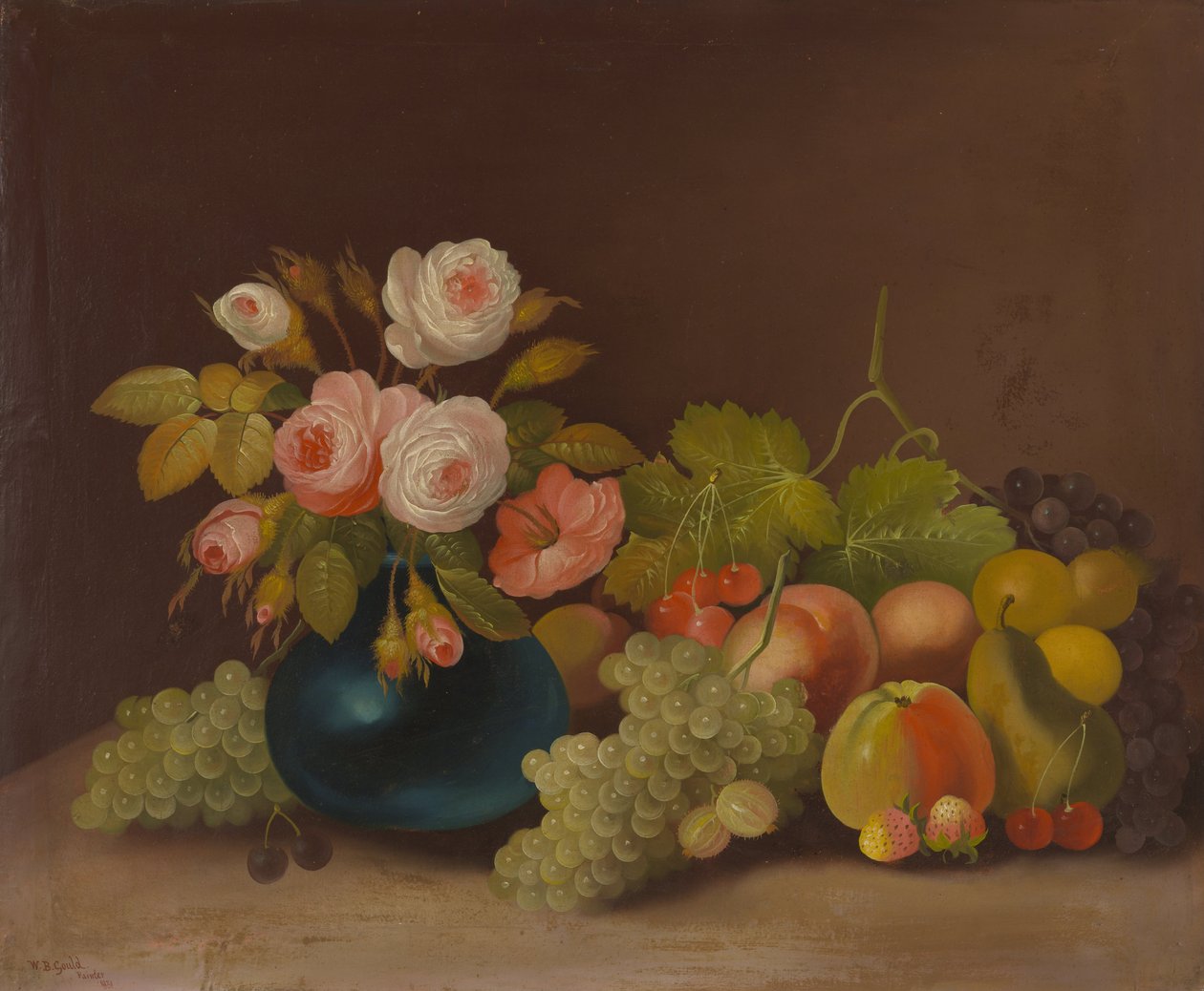Zelné růže a ovoce od William Buelow Gould
