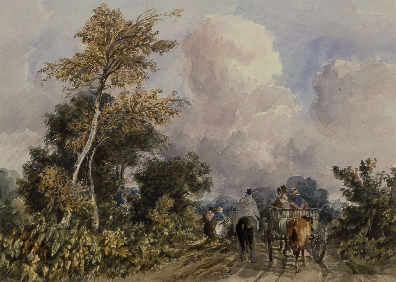 Na Deal Road, poblíž Canterbury, 19. století od Henry William Burgess