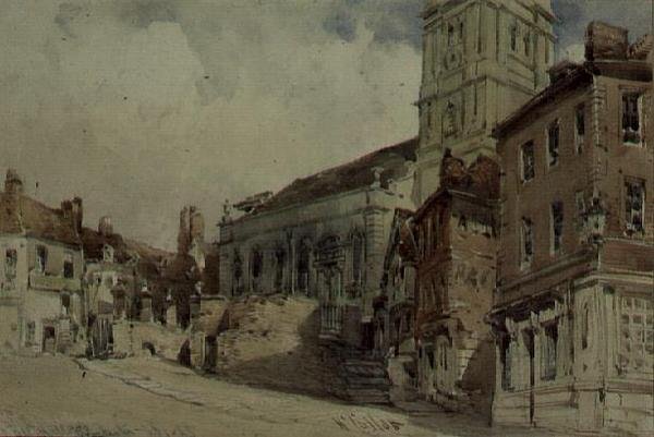 All Hallows Church, Worcester (wc na papíře) od William Callow