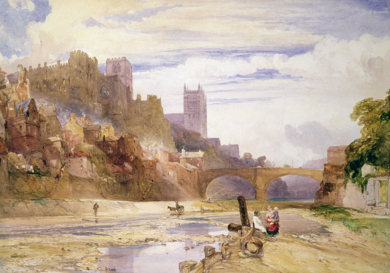 Durham od řeky od William Callow