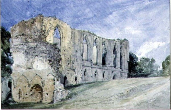 Easby Abbey, Yorkshire od William Callow