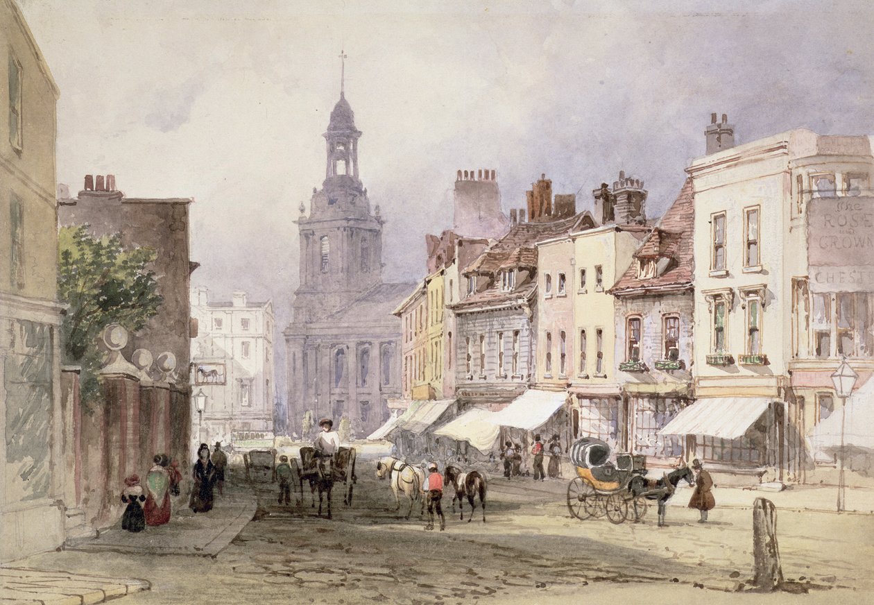 No.2351 Chester, c.1853 (tužka a wc na papíře) od William Callow