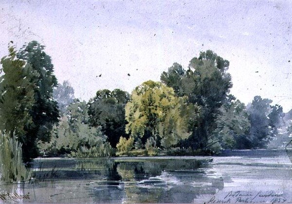 Pohled do botanické zahrady, Regents Park od William Callow