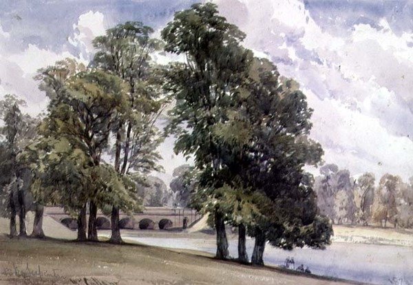 Pohled na Serpentine, Hyde Park od William Callow