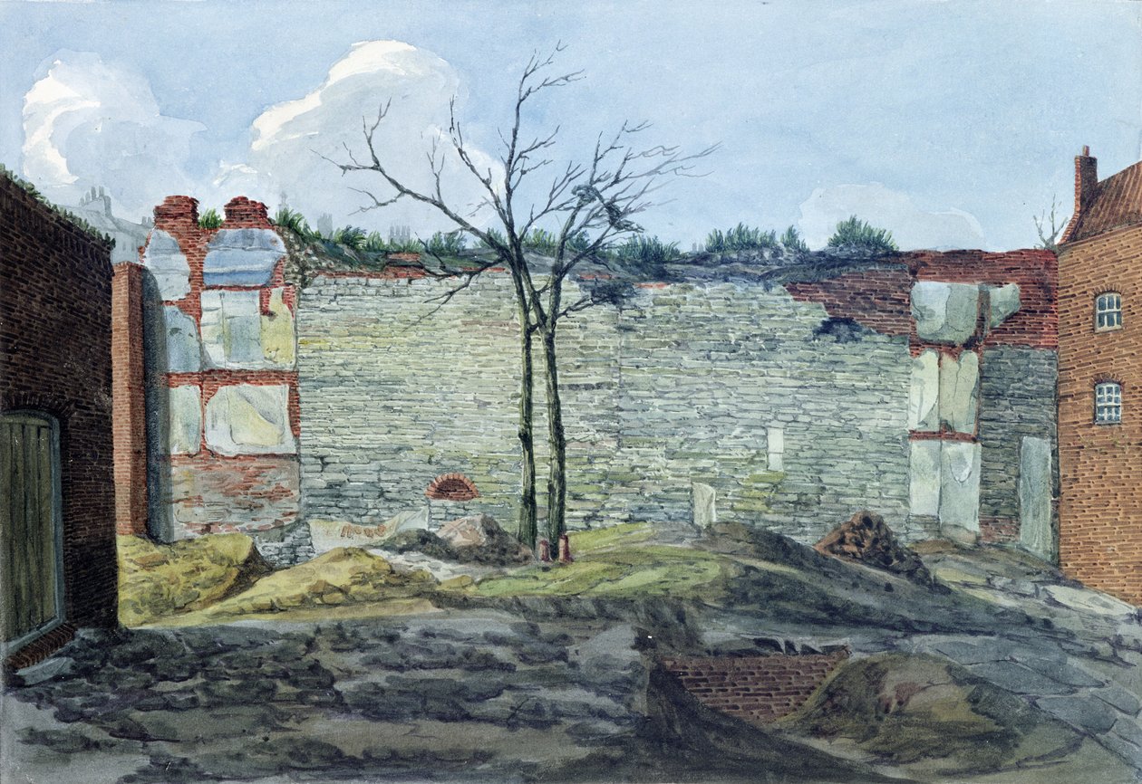 Fragment staré londýnské zdi, 1796 od William Capon