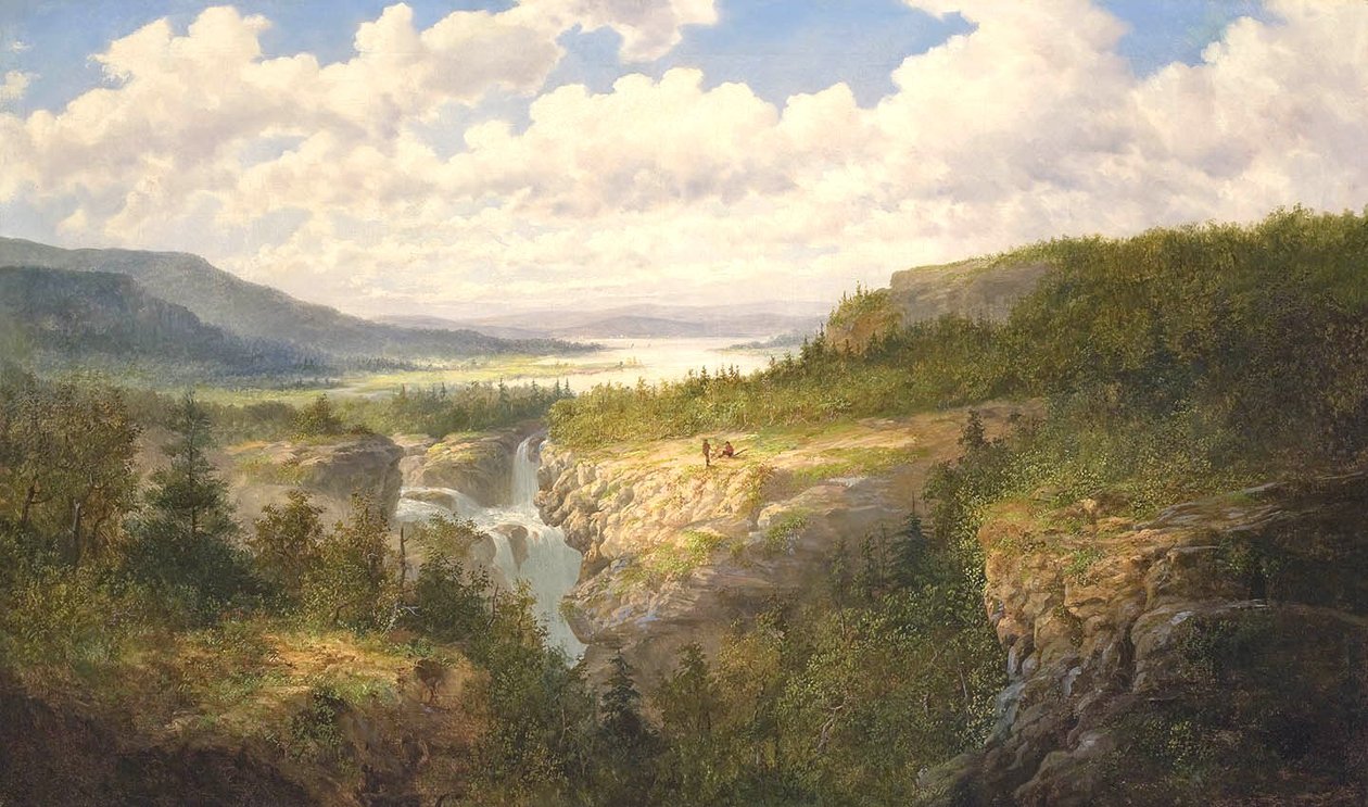 Falls of Tamahaka, Cherokee County, North Carolina od William Charles Anthony Frerichs