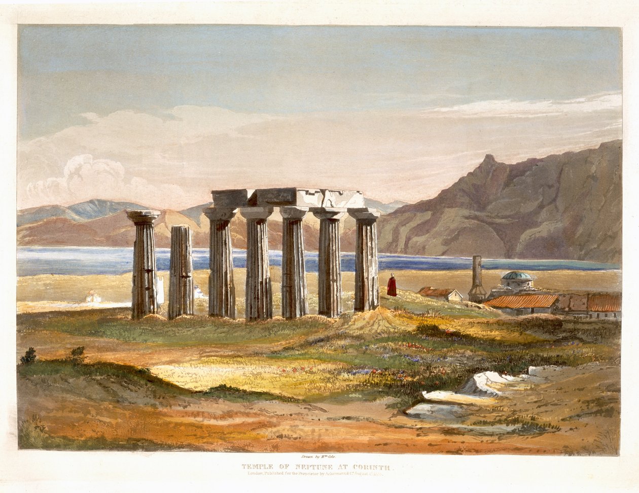 Neptunův chrám v Korintu, z vybraných pohledů na pozůstatky starověkých památek v Řecku, z kreseb pořízených na místě Williamem Colem, 1833 od William Cole