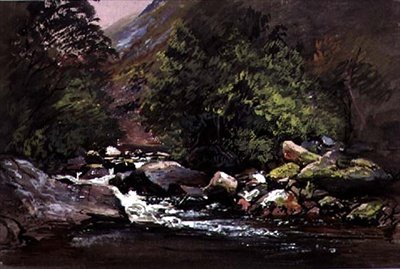 Studium hornin na řece Lynn od William Corbett Burder