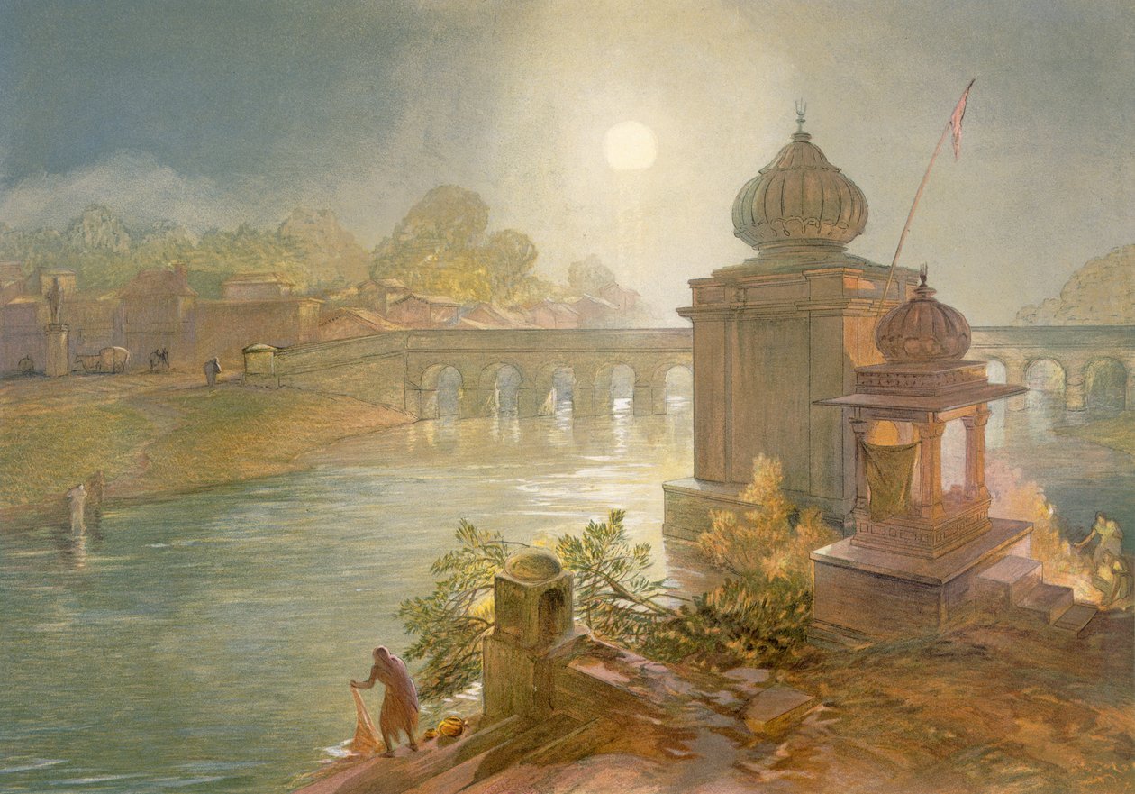 Indore, z ‚Indie starověké a moderní‘, 1867 od William Crimea Simpson