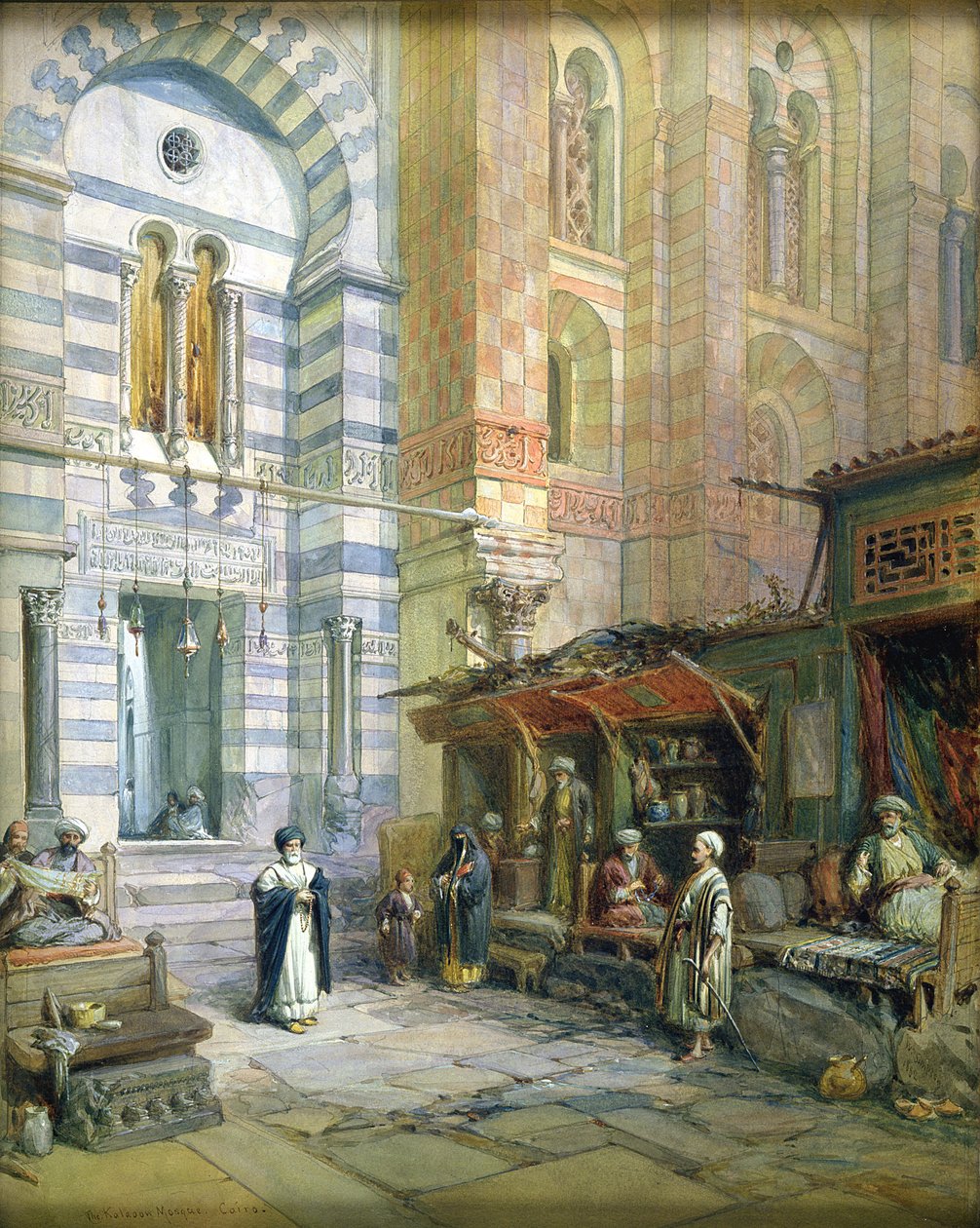 Maristan nebo Mosque-Hospital of Kalaun, Káhira, 1882 od William Crimea Simpson