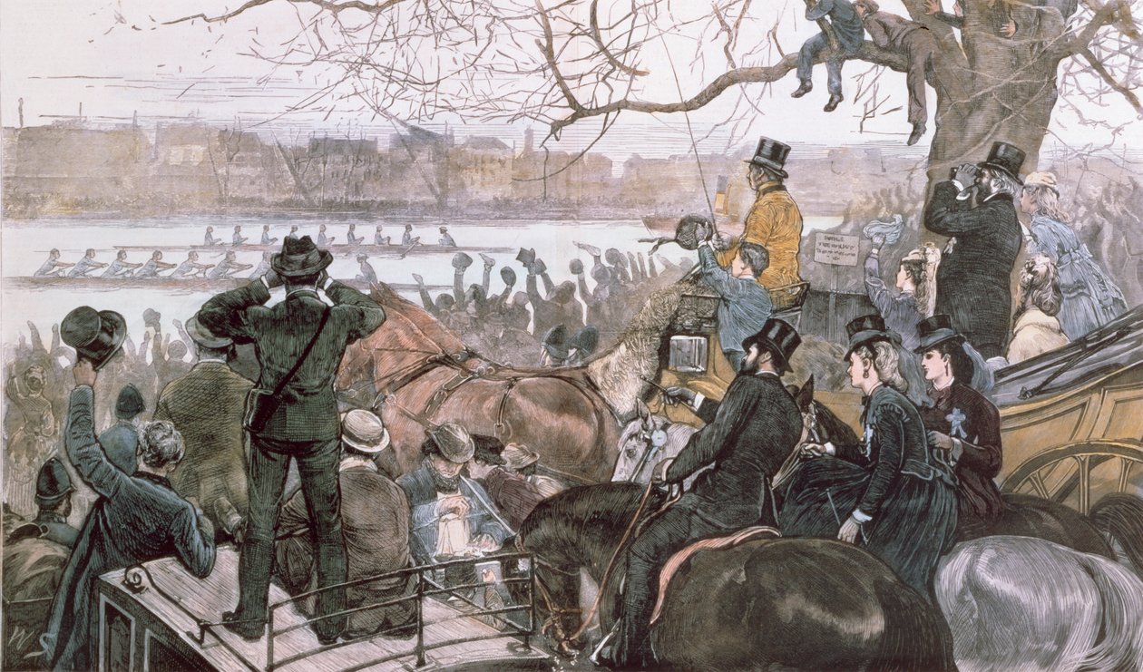 Lodní závod Oxford und Cambridge, 1871 od William Crimea Simpson