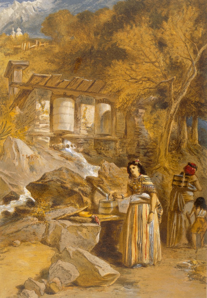 The Moding Cylinders of Thibet, z ‚Indie starověké a moderní‘, 1867 od William Crimea Simpson