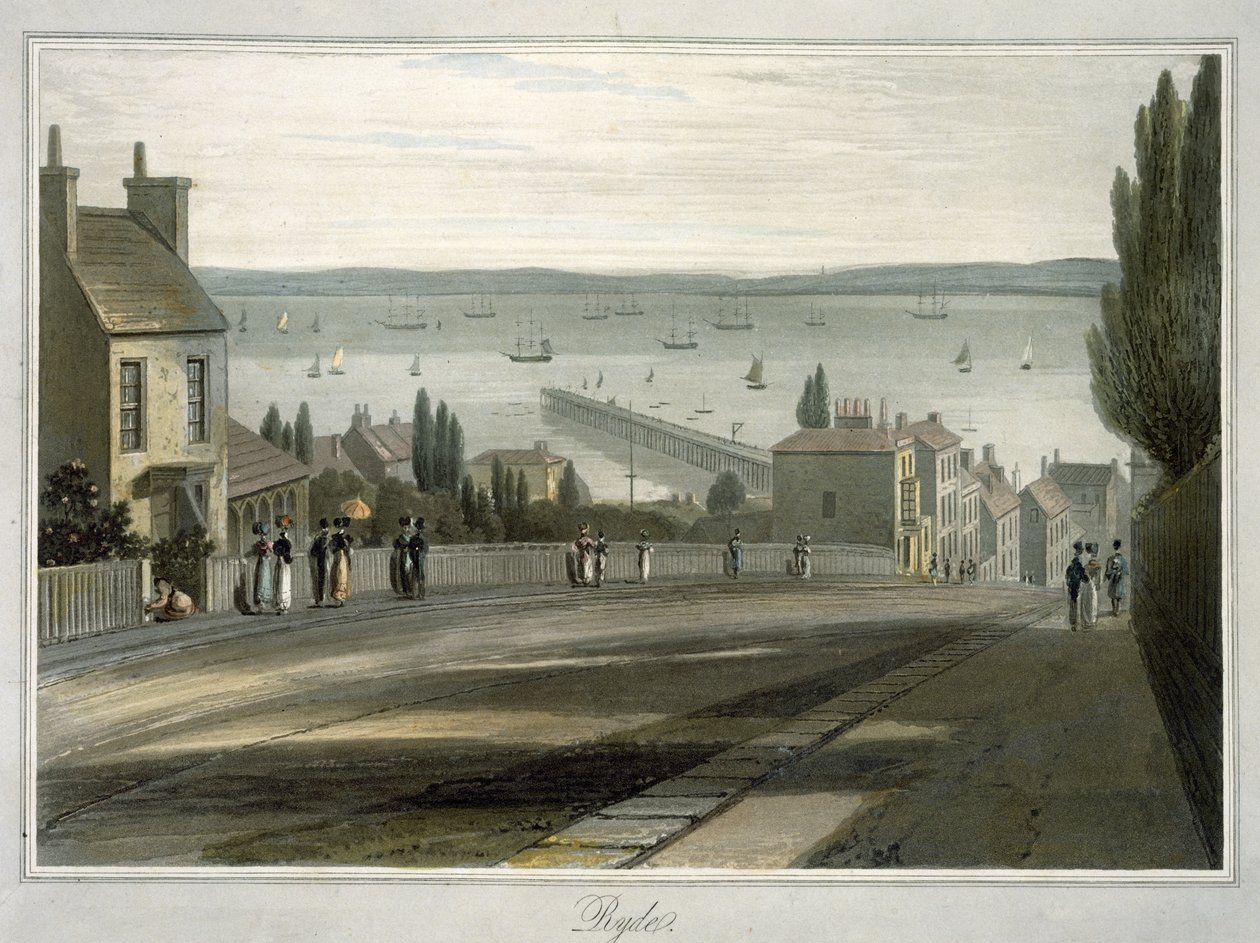 Ryde, z „Cesta kolem Velké Británie uskutečněná mezi lety 1814 a 1825“ (akvatinta) od William Daniell