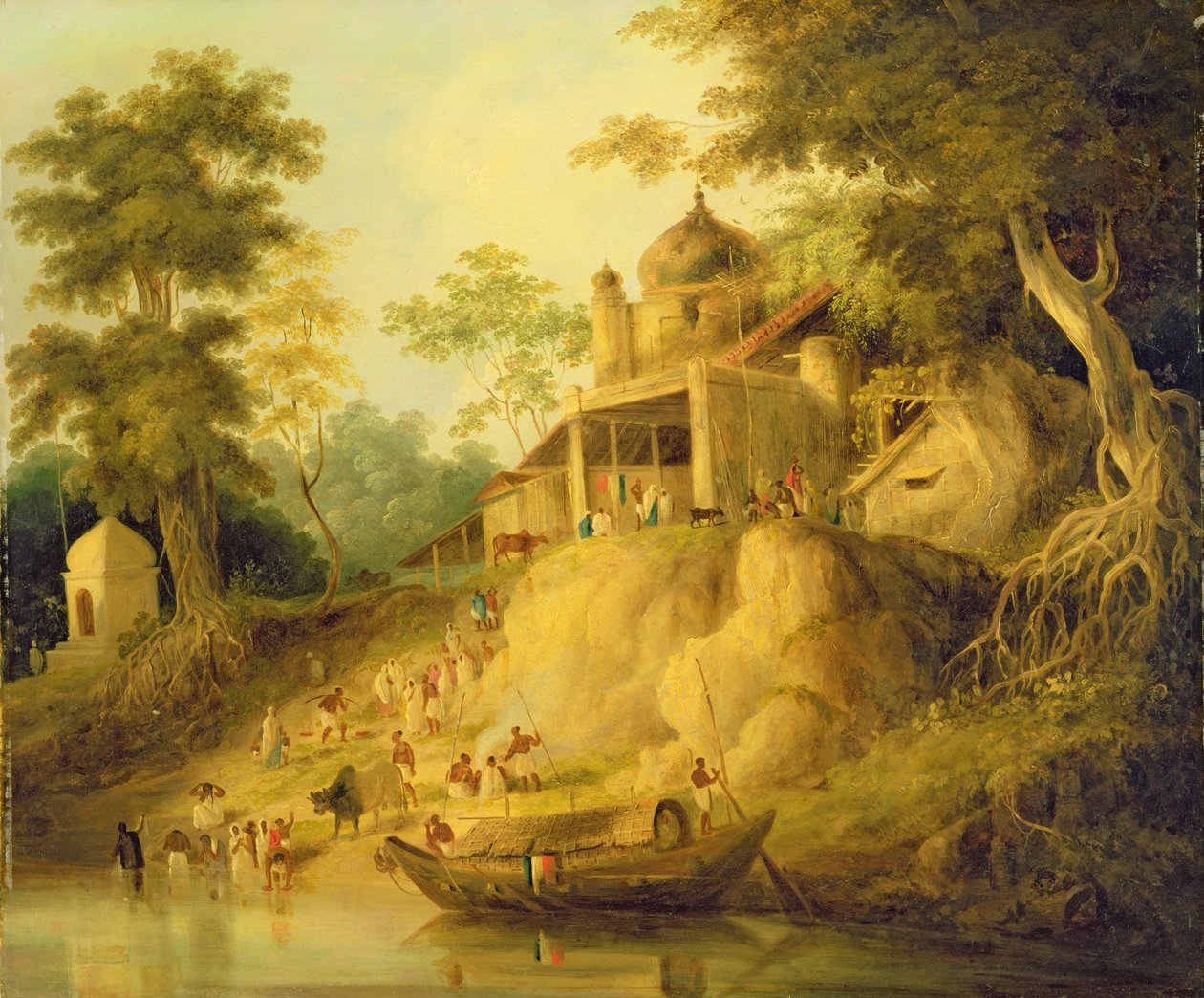 Břehy Gangy, c.1820-30 od William Daniell