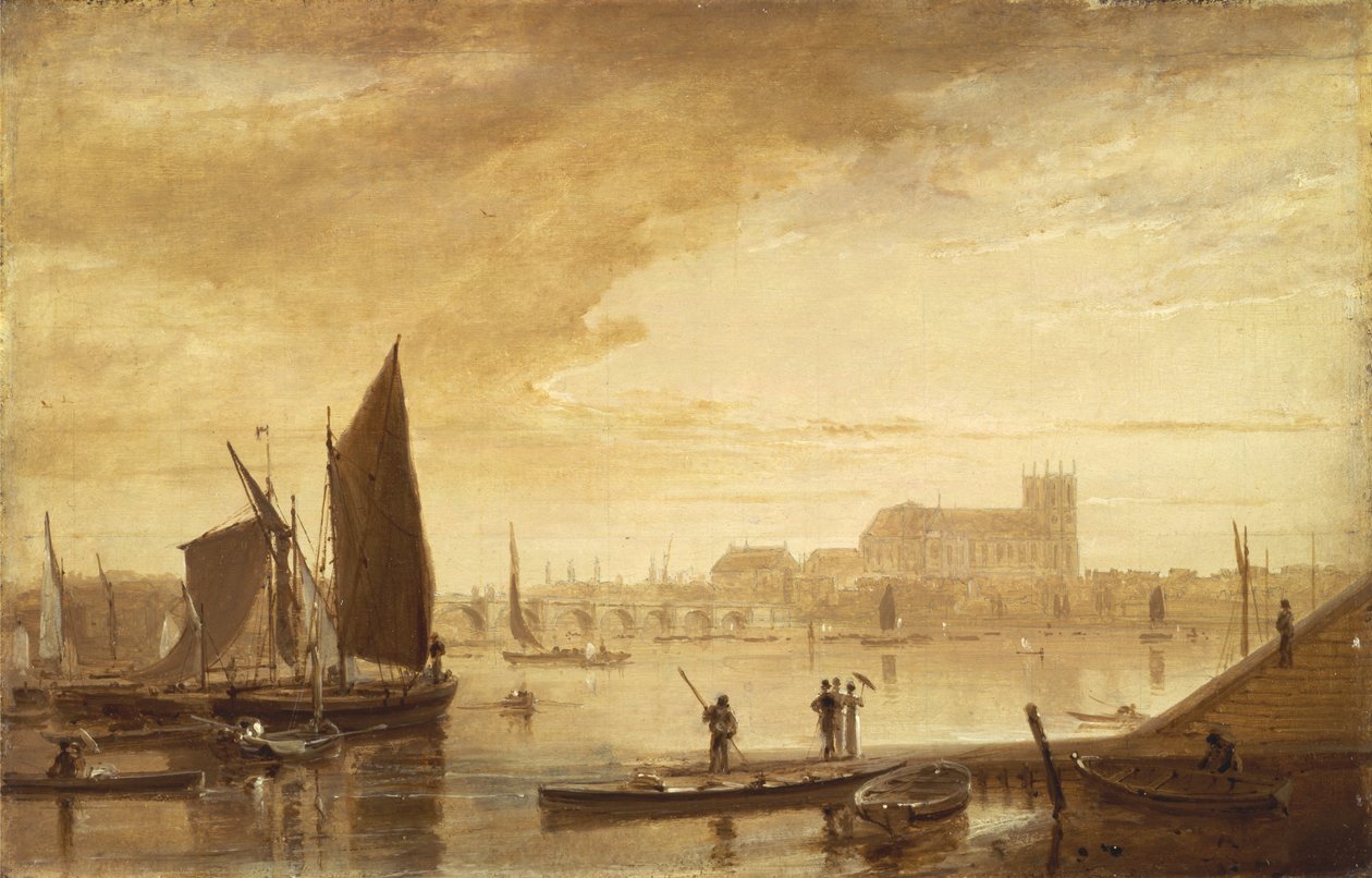 Westminsterský most a opatství od William Daniell
