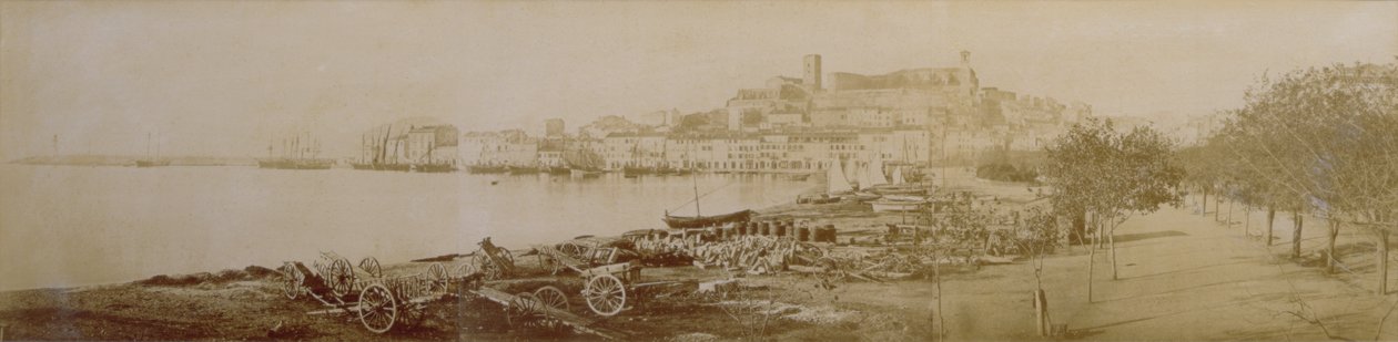 Panorama Cannes a Le Suquet, 1858 (sépiová fotografie) od William De Bray