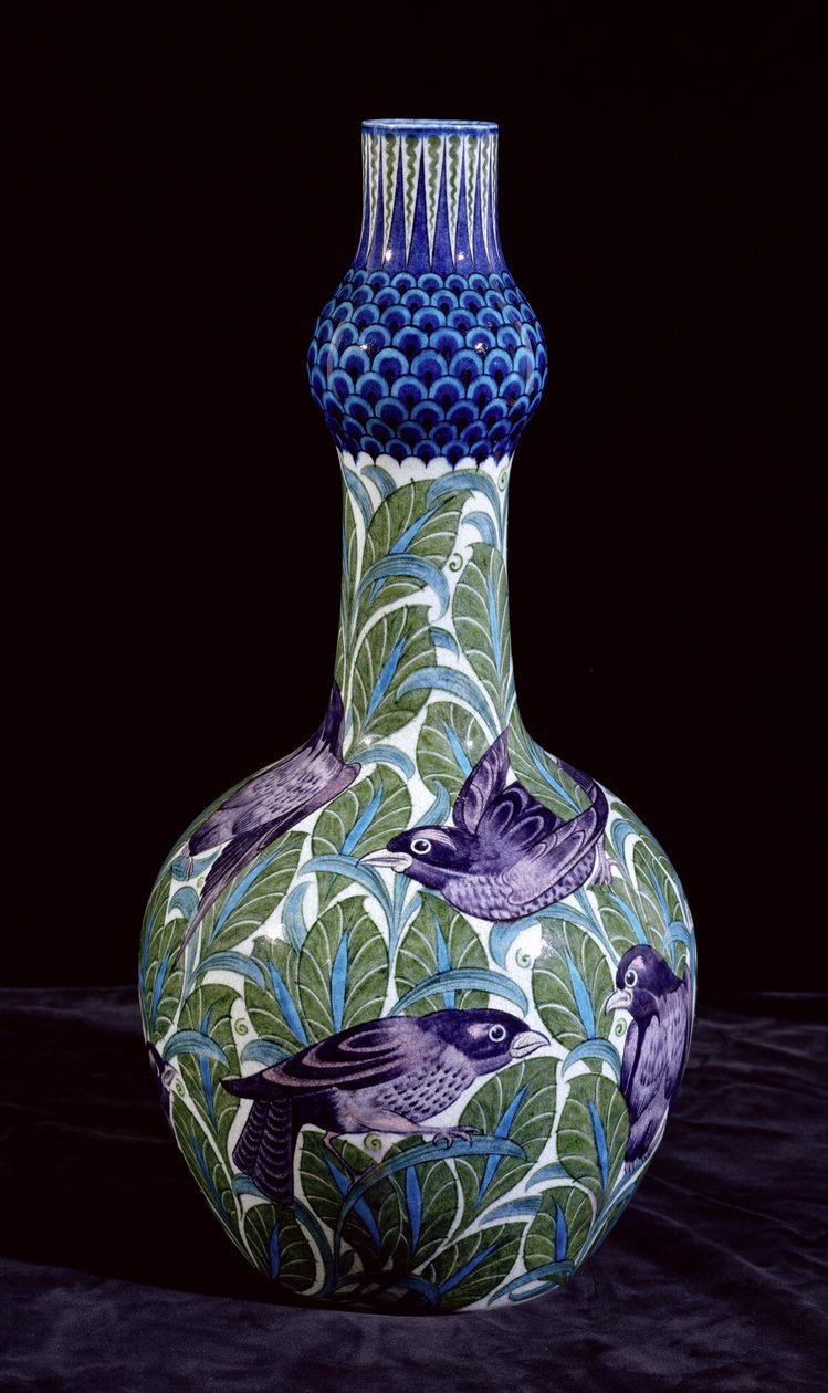 Velká láhev s dekorem kosa, maloval Joe Juster, 1888-1904 (keramika) od William de Morgan