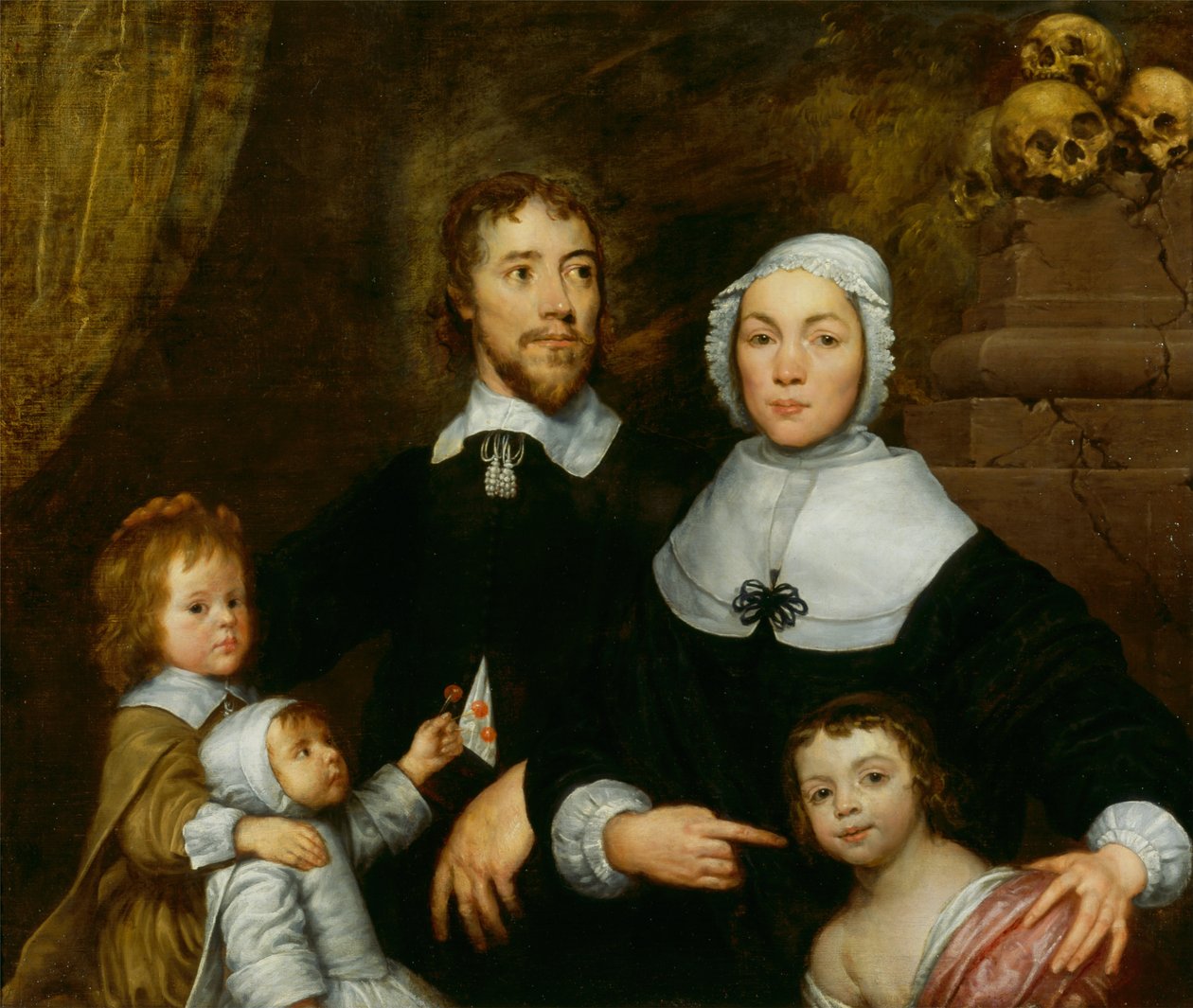 Portrét rodiny, pravděpodobně Richard Streatfeild od William Dobson