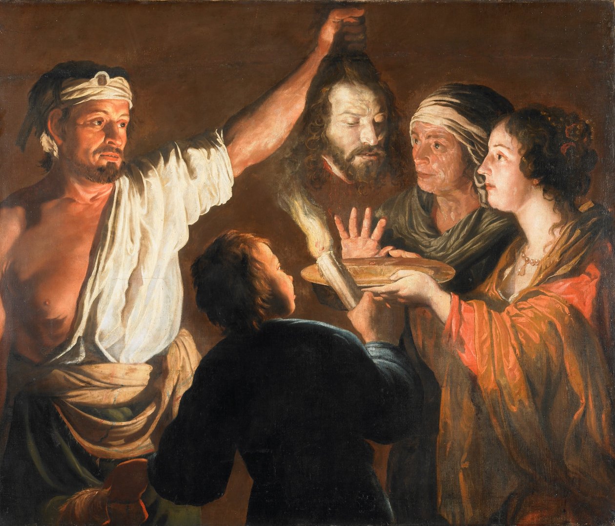 Kat s hlavou Jana Křtitele od William Dobson