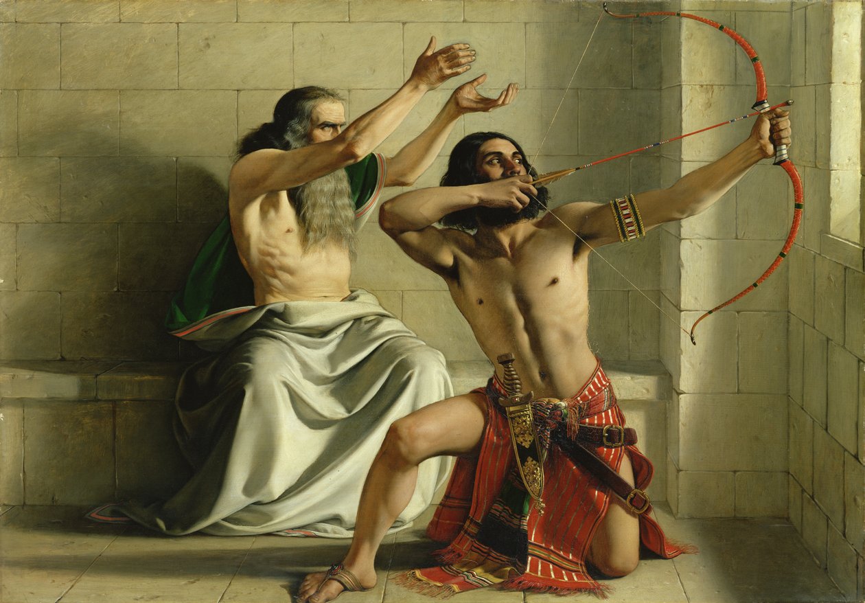 Joash Shooting the Arrow of Deliverance, 1844 od William Dyce