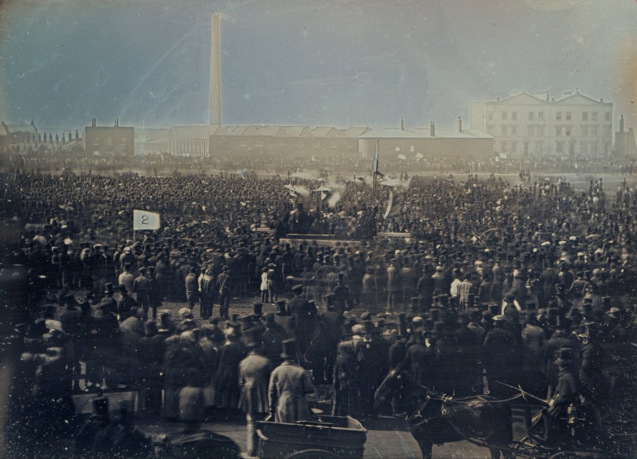 Pohled na setkání velkých chartistů na Kennington Common od William Edward Kilburn