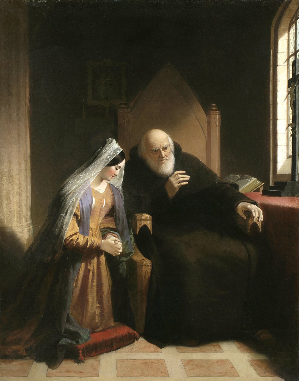 The Confessional, 1847 (olej na plátně) od William Edward West