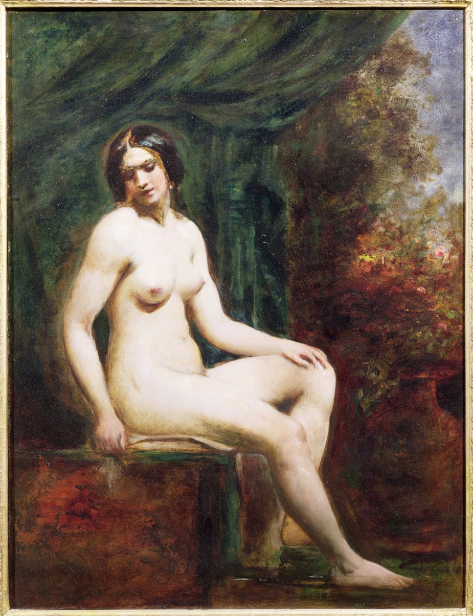 Sedící ženský akt od William Etty