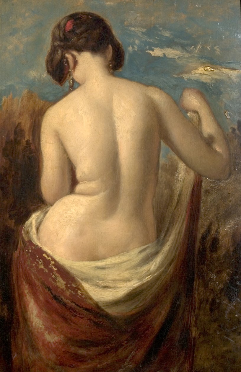 Studie polonahé postavy od William Etty