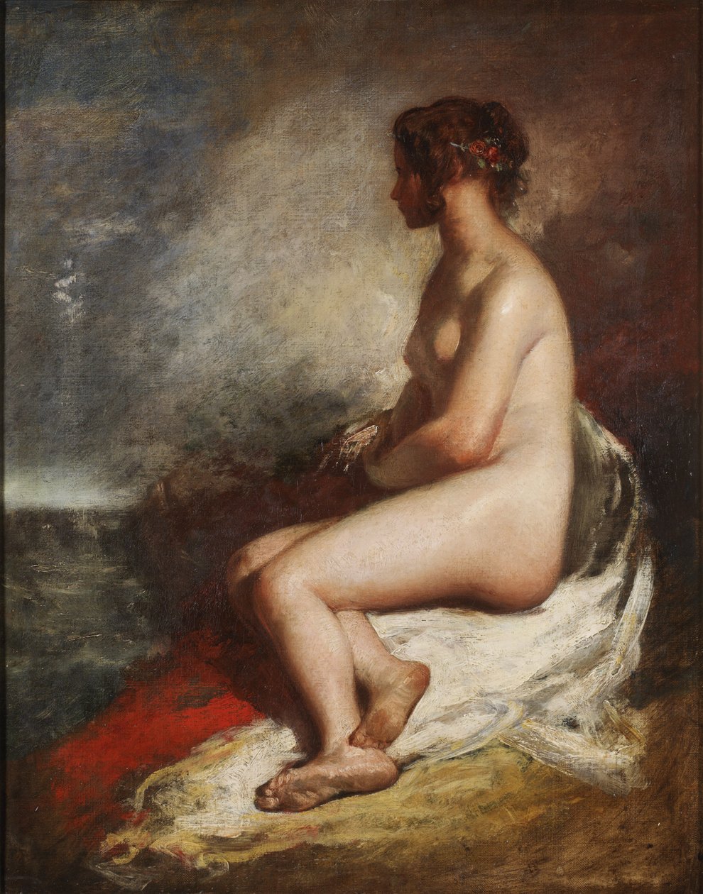 Studie sedícího aktu od William Etty