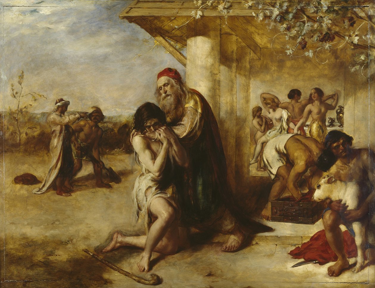 Návrat kajícího marnotratníka k otci od William Etty