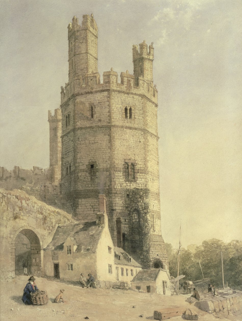 Zámek Caernarfon, kolem 1842-52 od William Evans