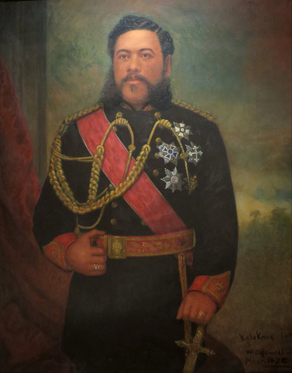 Portrét krále Kalakaua od William F. Cogswell