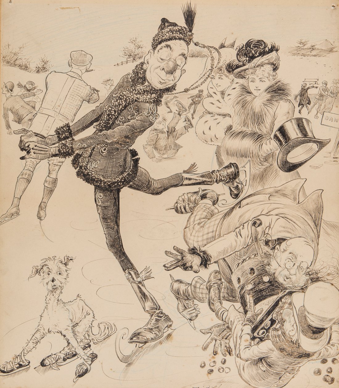 Ally Sloper Skating, 1902 od William Fletcher Thomas