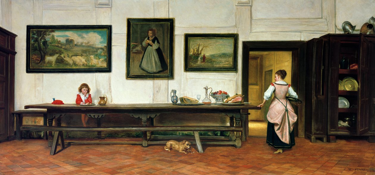 Interiér jídelny, 1866 od William Frederick Yeames