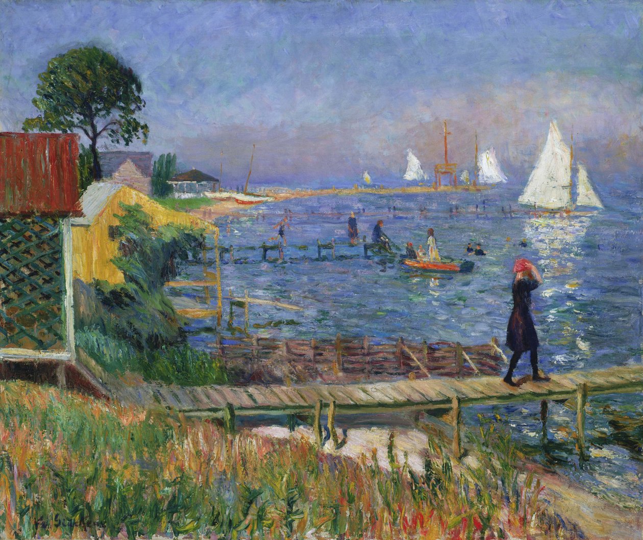 Koupající se v Bellportu od William James Glackens