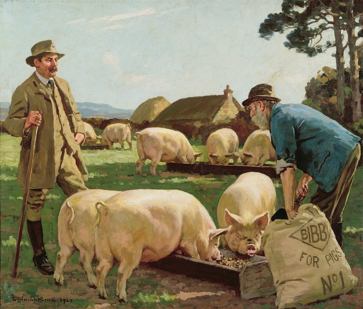 Scéna ze dvora, 1927 od William Gunning King