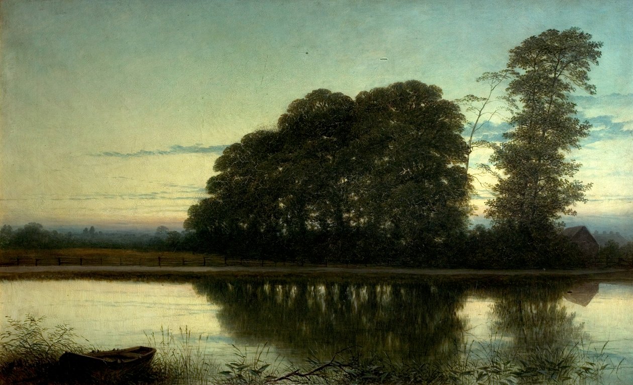 Soumrak na Trentu, kolem roku 1884 od William Harold Cubley