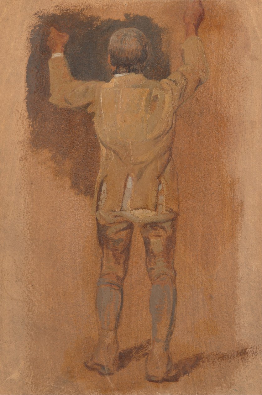 Studie ženicha, při pohledu zpoza od William Havell