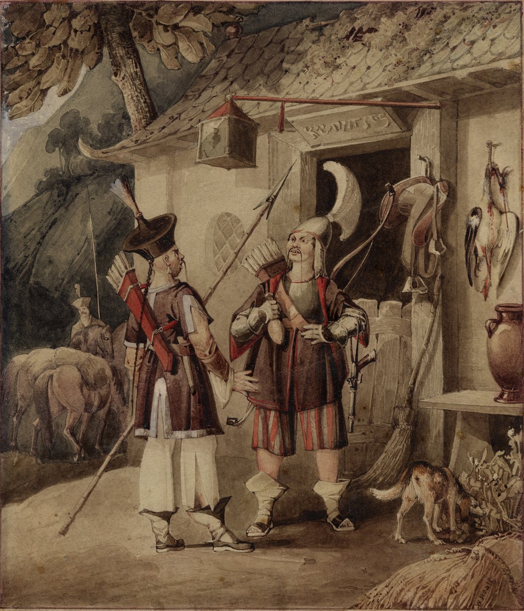 Čínští tatarové ve svém válečném kostýmu od William Heath